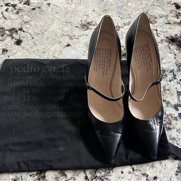 Pedro Garcia Shoes - Pedro Garcia Black Leather Mary Jane Heels